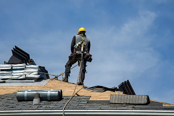 Professional Gutter Installation technician working in Woodway, TX